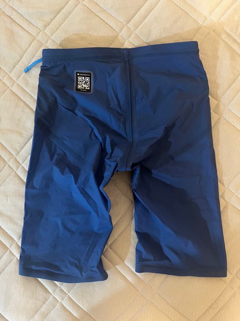 arena 競泳水着 ネイビー QRコード付き