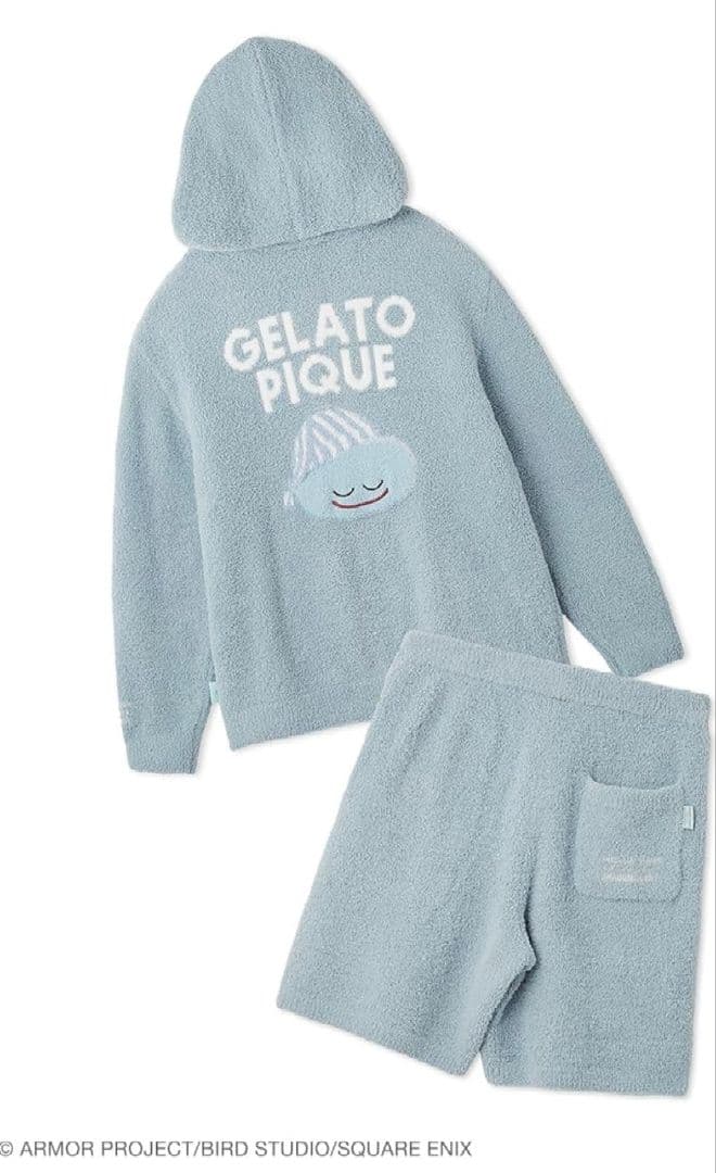 【新品・未使用】ジェラピケ・ドラクエ　パウダースライムパーカ＆ハーフパンツセット