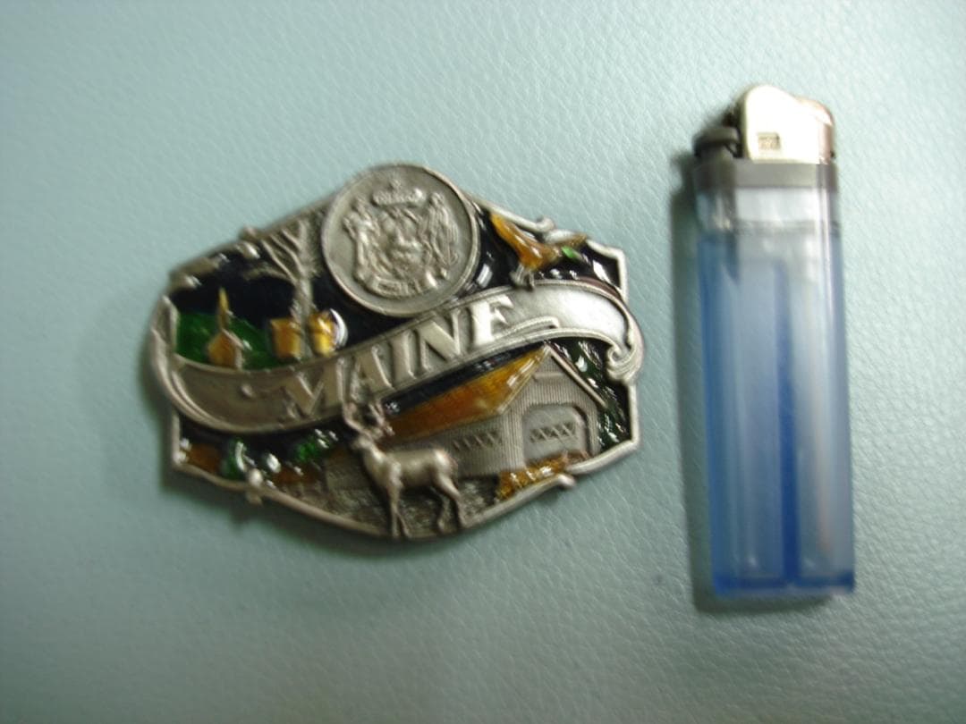 ベルトバックル　　MAINE　USA　昭和レトロ