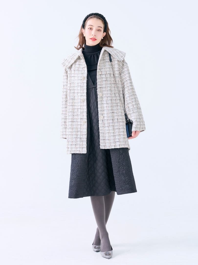 チェスティ⭐️ツイードビッグカラーコート⭐️1