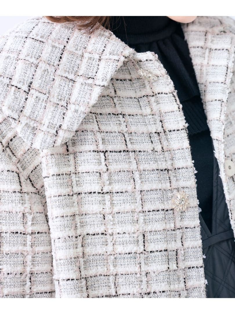 チェスティ⭐️ツイードビッグカラーコート⭐️1