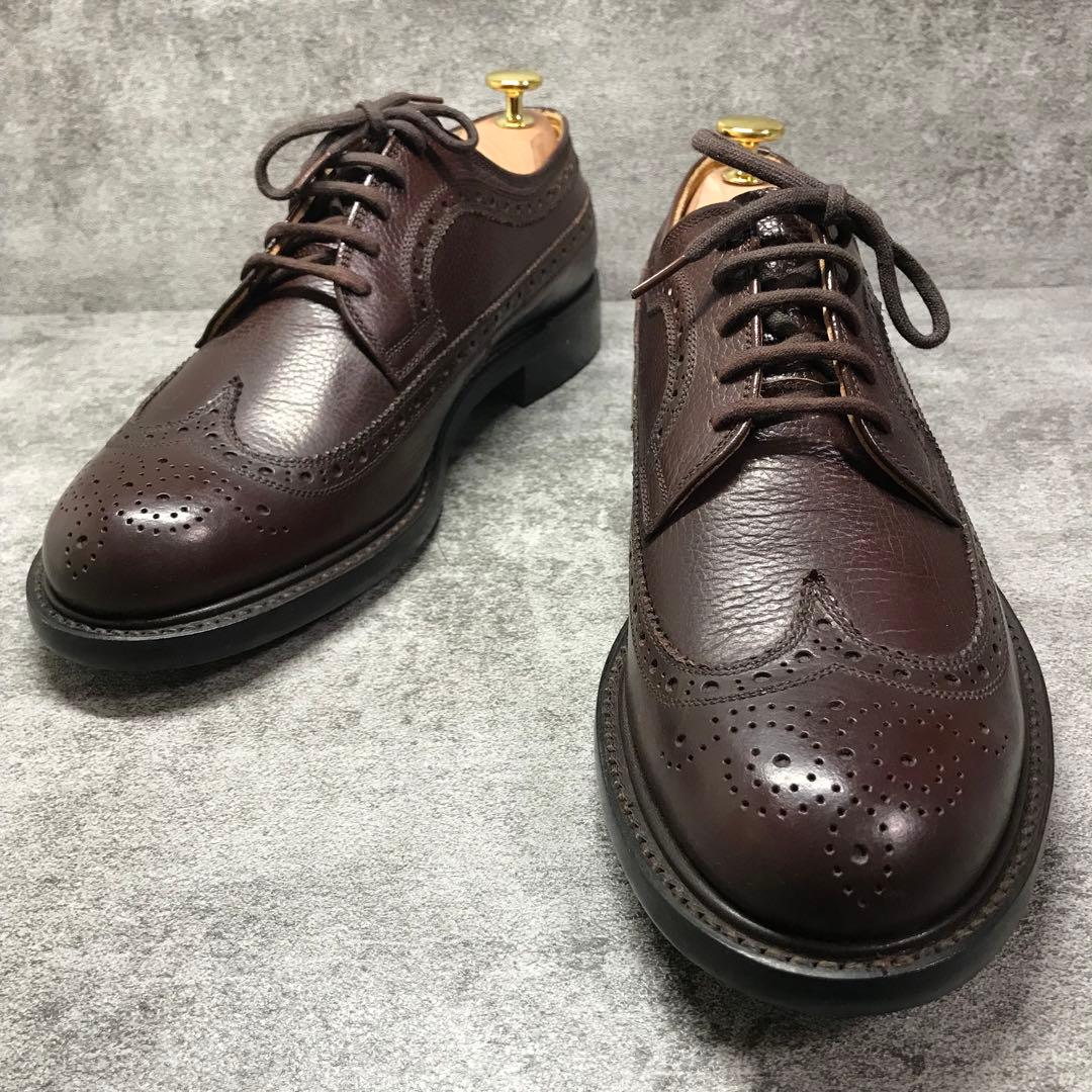 【美品】SCOTCH GRAIN シボ加工　ウィングチップ　ビジネスシューズ