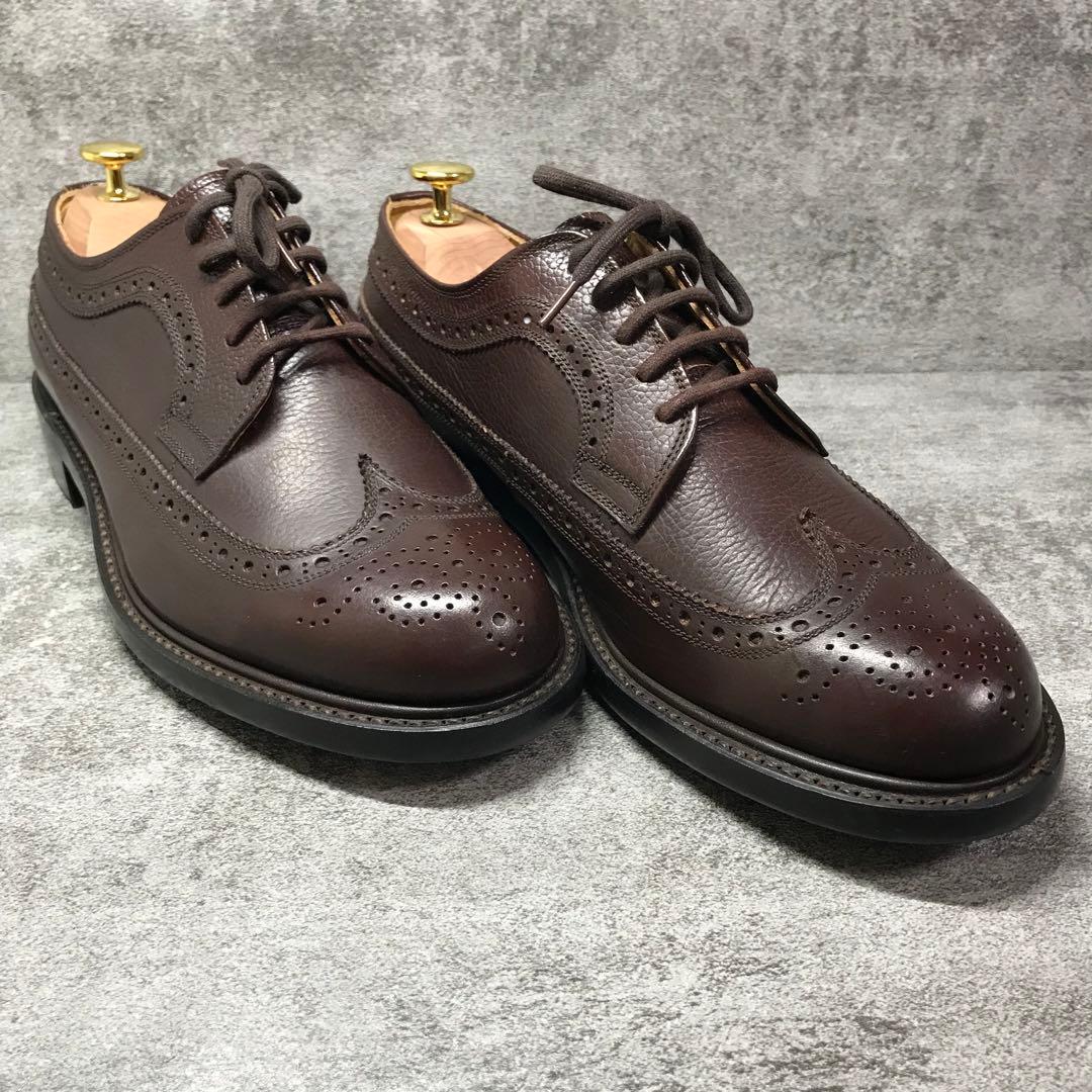 【美品】SCOTCH GRAIN シボ加工　ウィングチップ　ビジネスシューズ