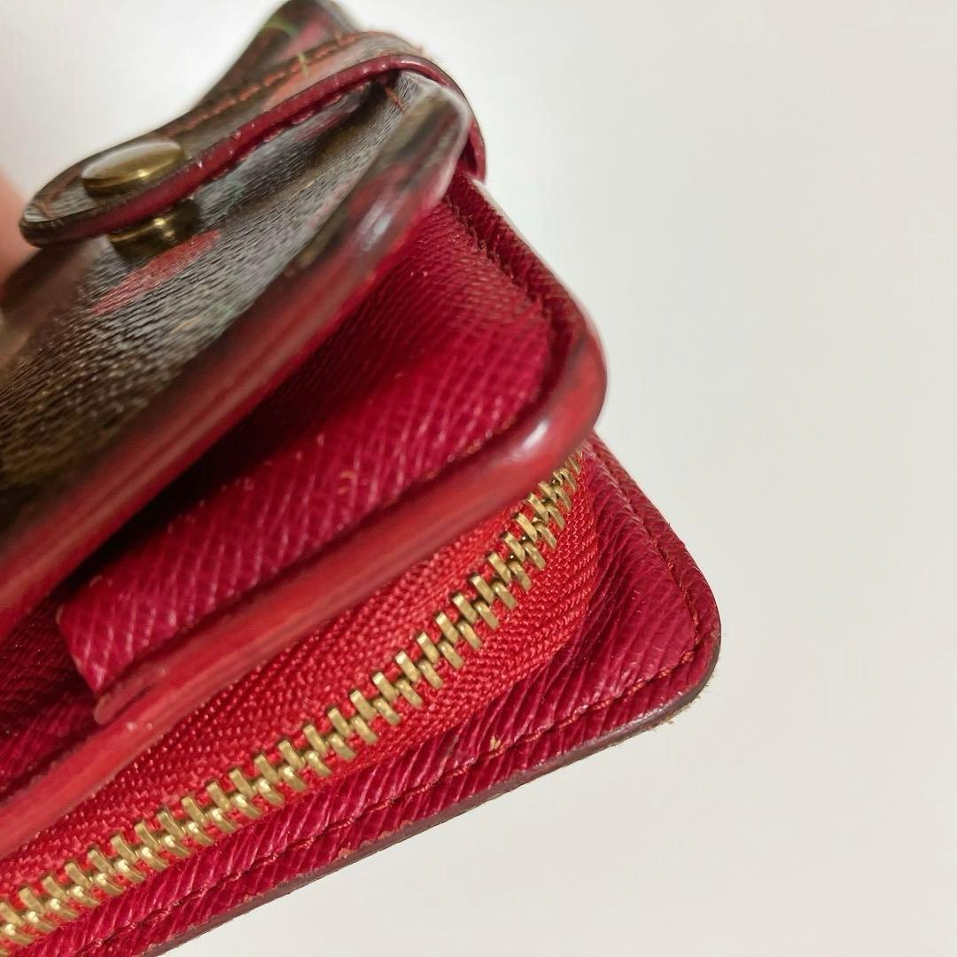 ルイヴィトン モノグラム コンパクトジップ 村上隆 チェリー 折り財布