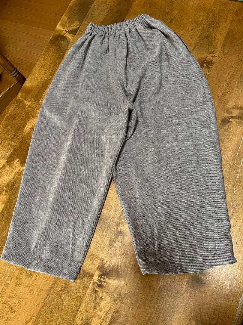 コットンパンツ　ガウチョパンツ　ゆったり　サンドベージュ 裾45 ハンドメイド