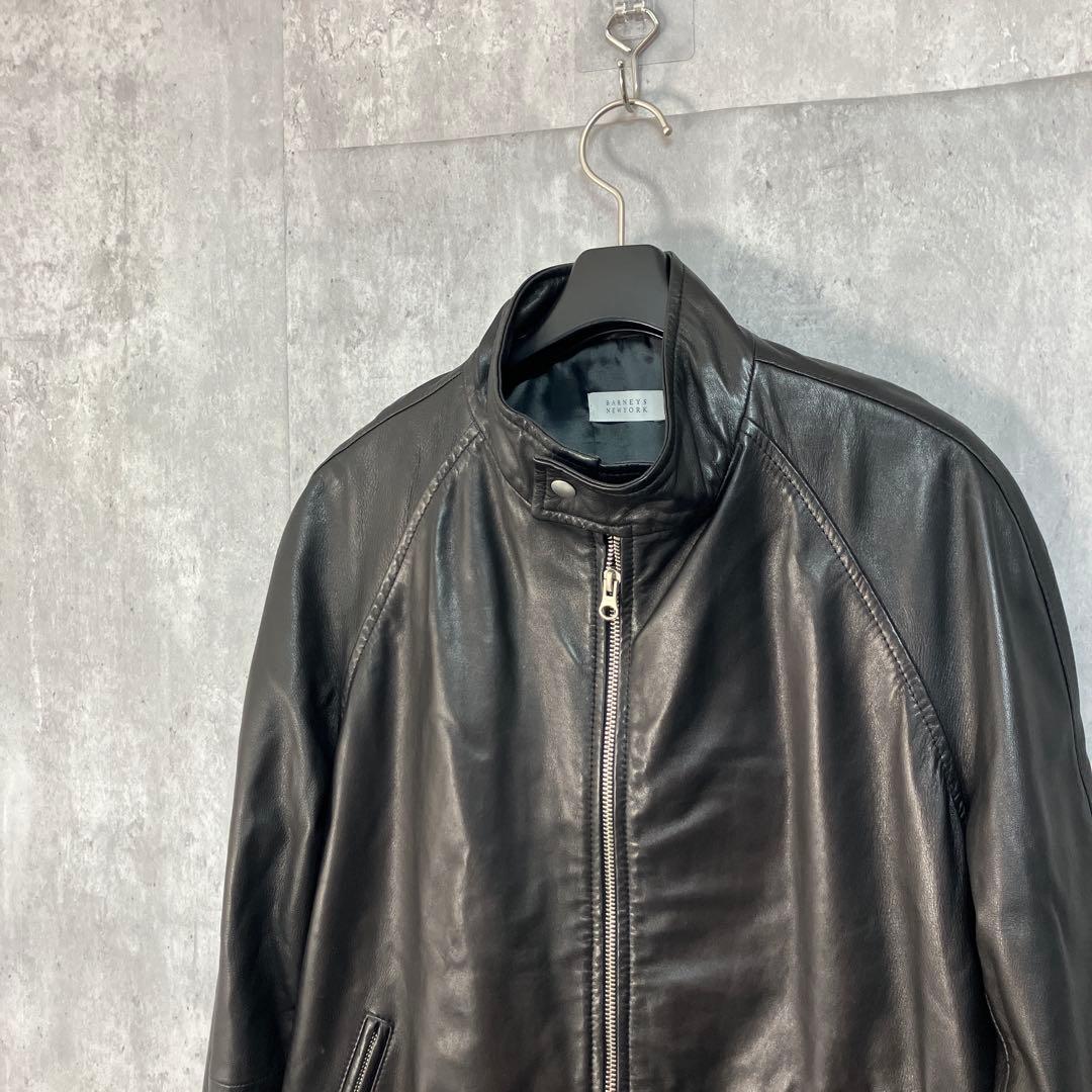 BARNEYS NEWYORK スタンドカラー レザージャケット 46