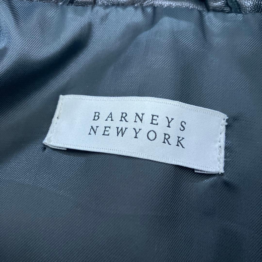 BARNEYS NEWYORK スタンドカラー レザージャケット 46