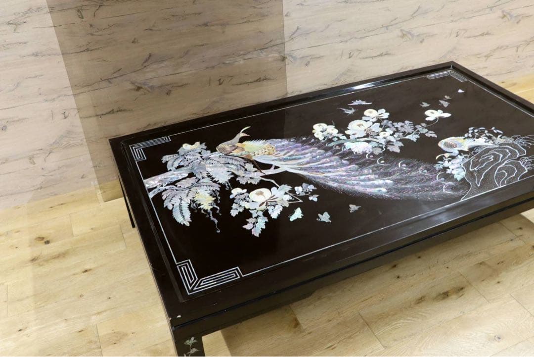 GMIH162○螺鈿細工 李朝家具 座卓 センターテーブル リビングテーブル ロ