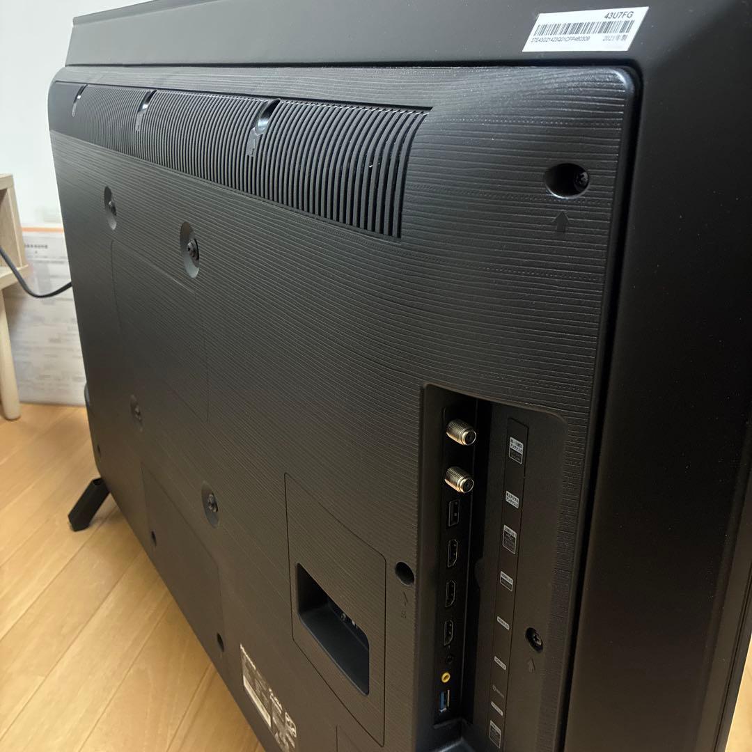 Hisense 43U7FG 2021年製 BS/CS 4Kチューナー内蔵