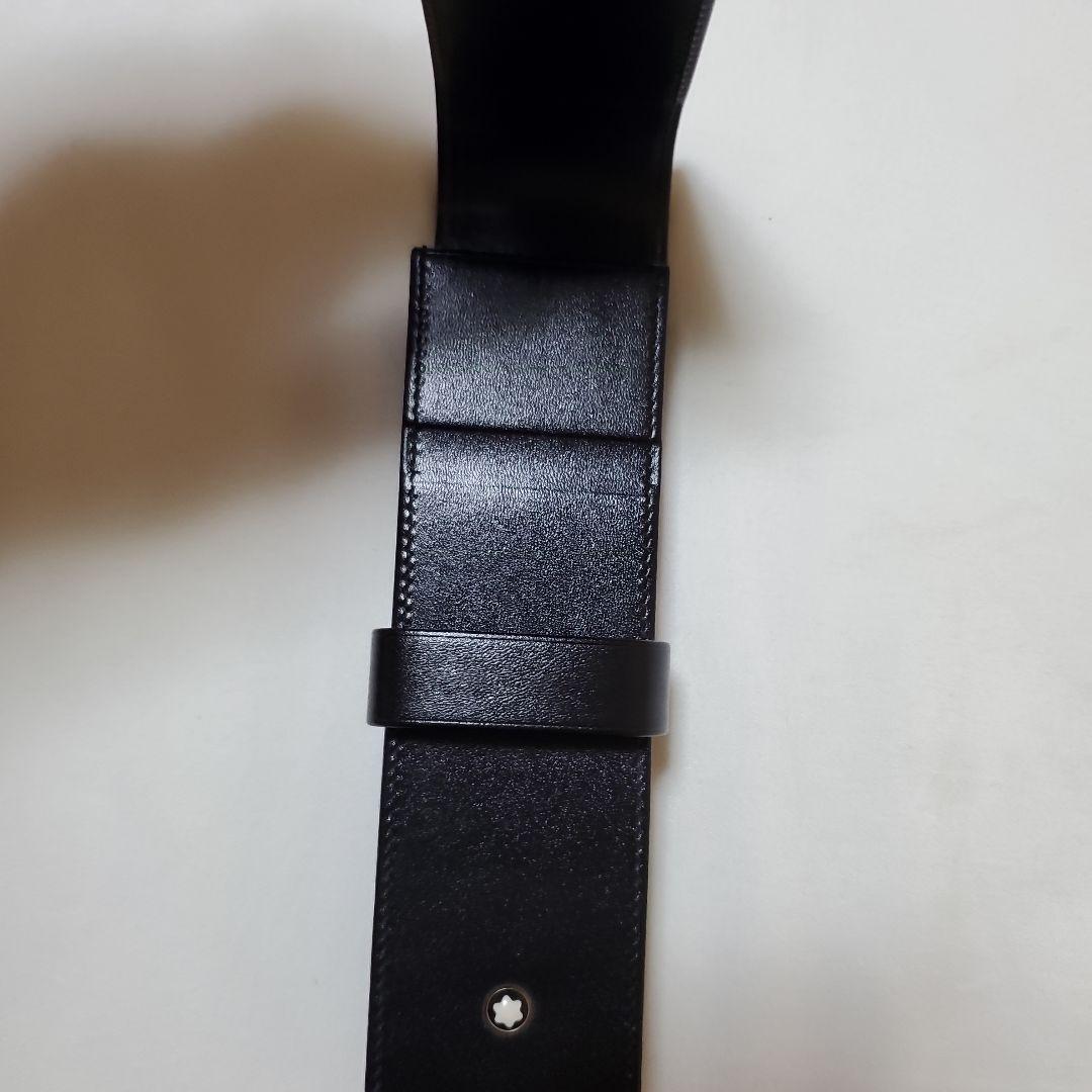 MONT BLANC ブラックレザー ペンケース 2本差し ボックス付き