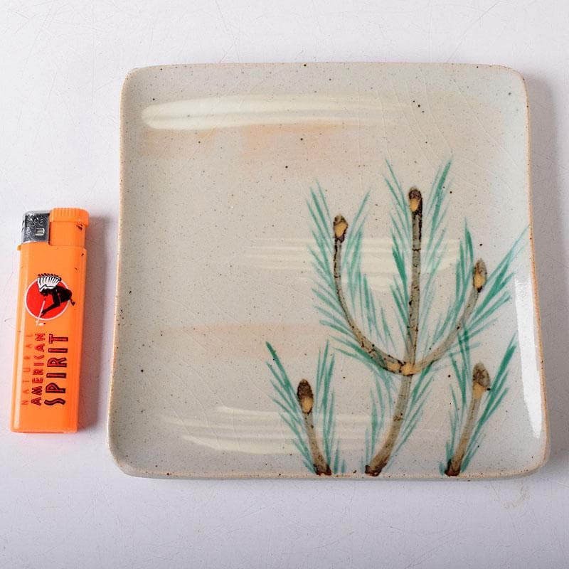 和食器　美濃焼　加藤幸兵衛陶窯　色絵　絵変銘々皿　5客　共箱　N　7598