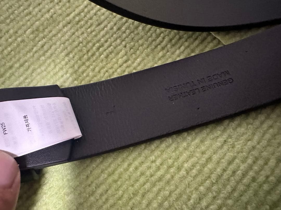 Supreme Repeat Leather Belt ブラック L 25AW