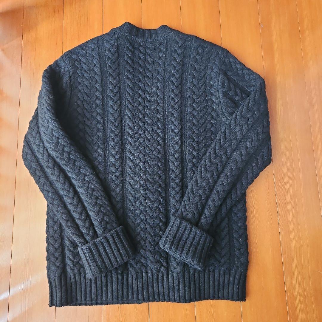 DOLCE&GABBANA ブラック ケーブル編み カーディガン