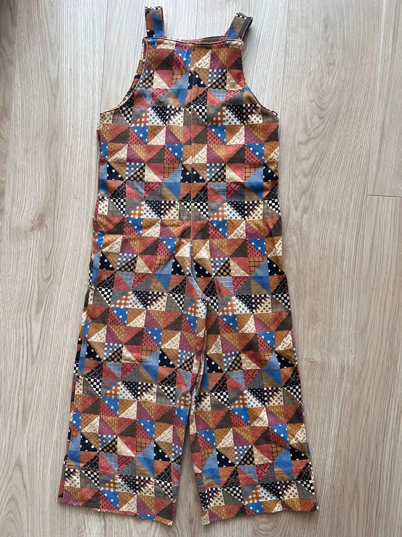 mishaand puff パッチワーク　オーバーオール　3y