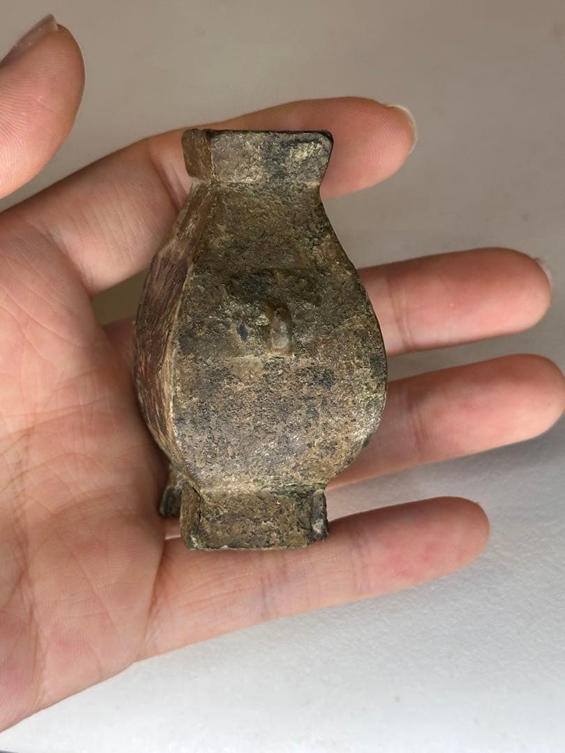 戦国時代　銅製　小花瓶 花入　観賞用　置物　傷あり