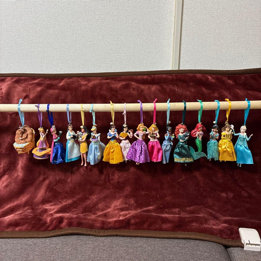 【貴重】ディズニープリンセス オーナメント　プリンセス15体＋野獣1体セット