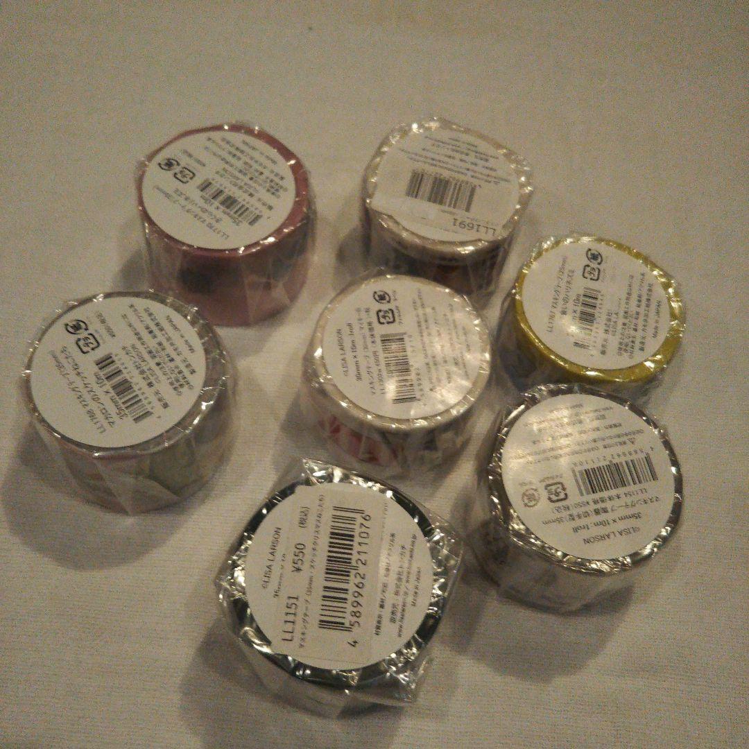 リサ・ラーソン マスキングテープ 太幅 ７個 新品未開封 マイキー白 ハリネズミ