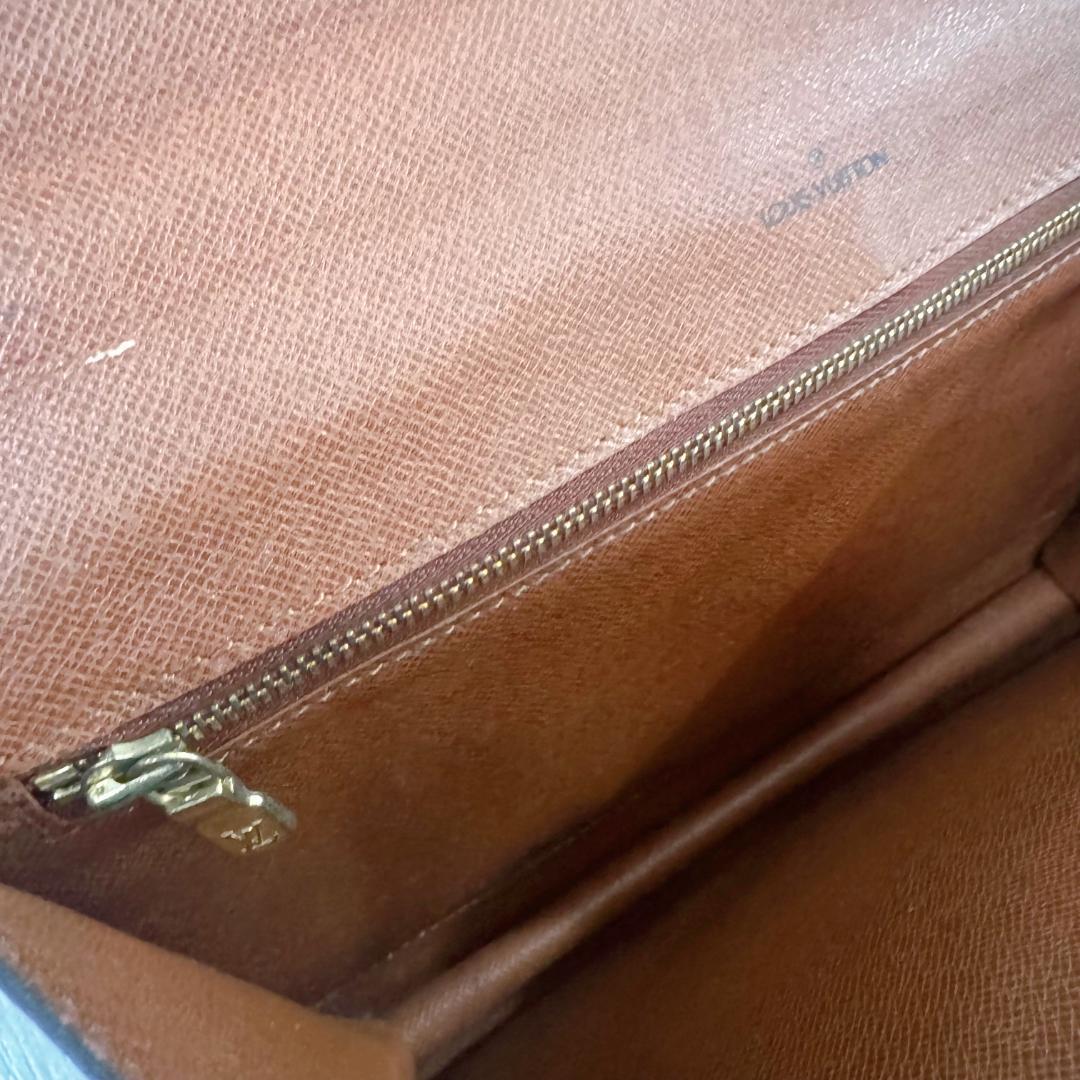 LOUIS VUITTON モンソー モノグラム ハンドバッグ 内ポケット劣化