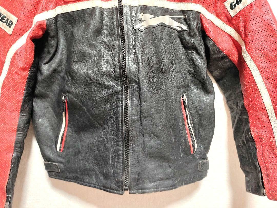 本革✪レーシングジャケット 革ジャン Esso MICHEKIN Shell