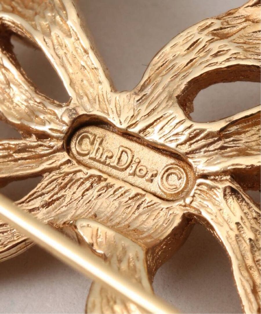 u*i様 Christian Dior ヴィンテージ リボンブローチ