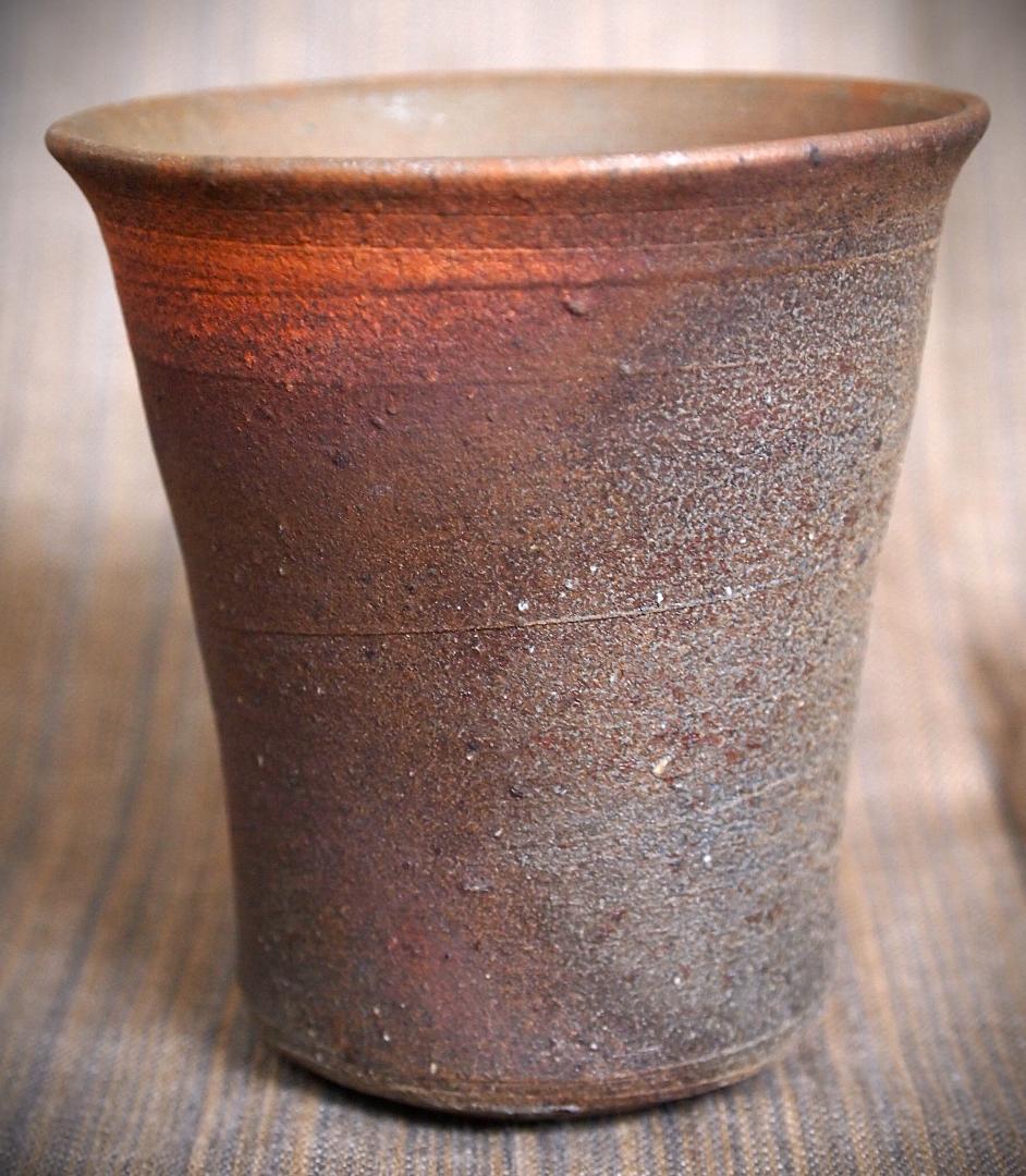 人気作家★中里隆★唐津南蛮麦酒器A★緋色