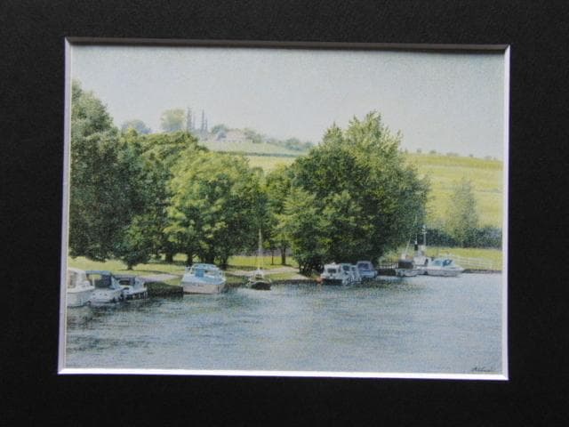 芦田芳生、【クッハムの川辺（イギリス）】、希少な額装用画集より