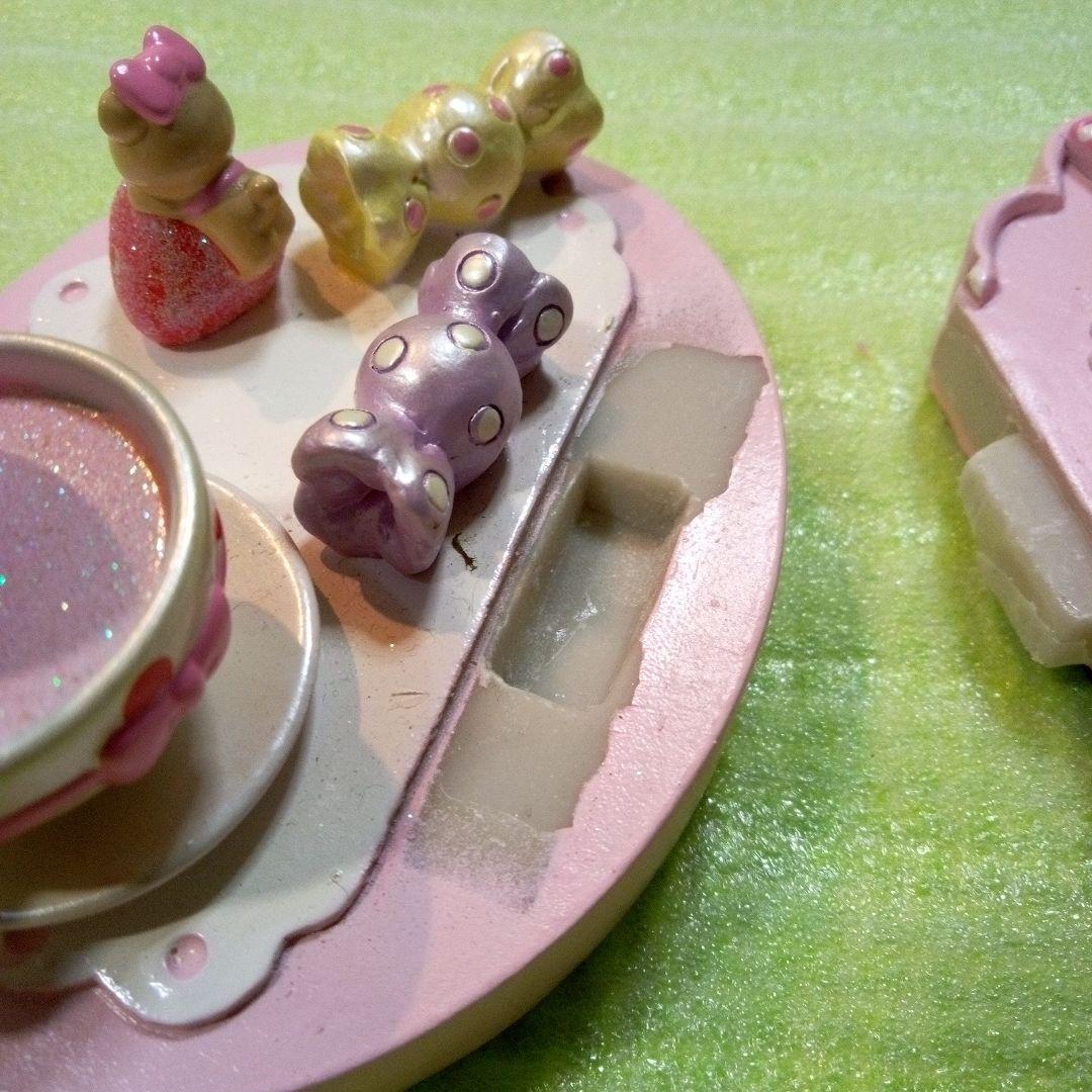 ハローキティ　タイニーチャム　Sanrio　鏡　卓上鏡　ピンク　桃色　レア　希少