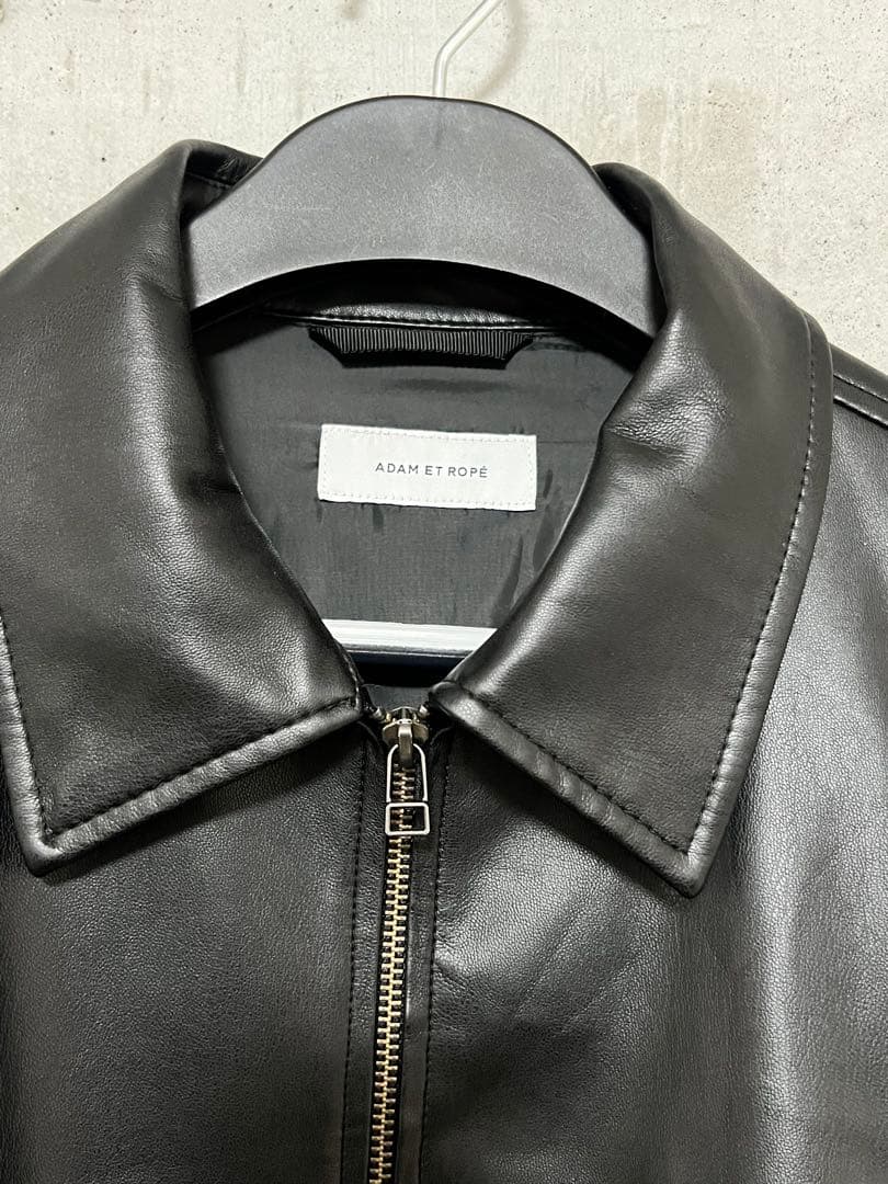 ADAM ET ROPE' アダムエロペ ポリエステル 合皮 ブルゾン レザー