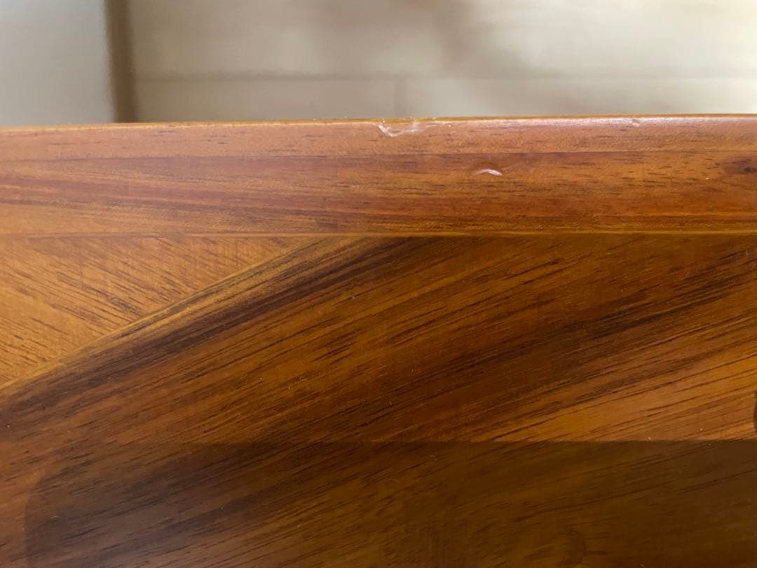 fent ヘリンボーンデザイン木製カウンターデスク