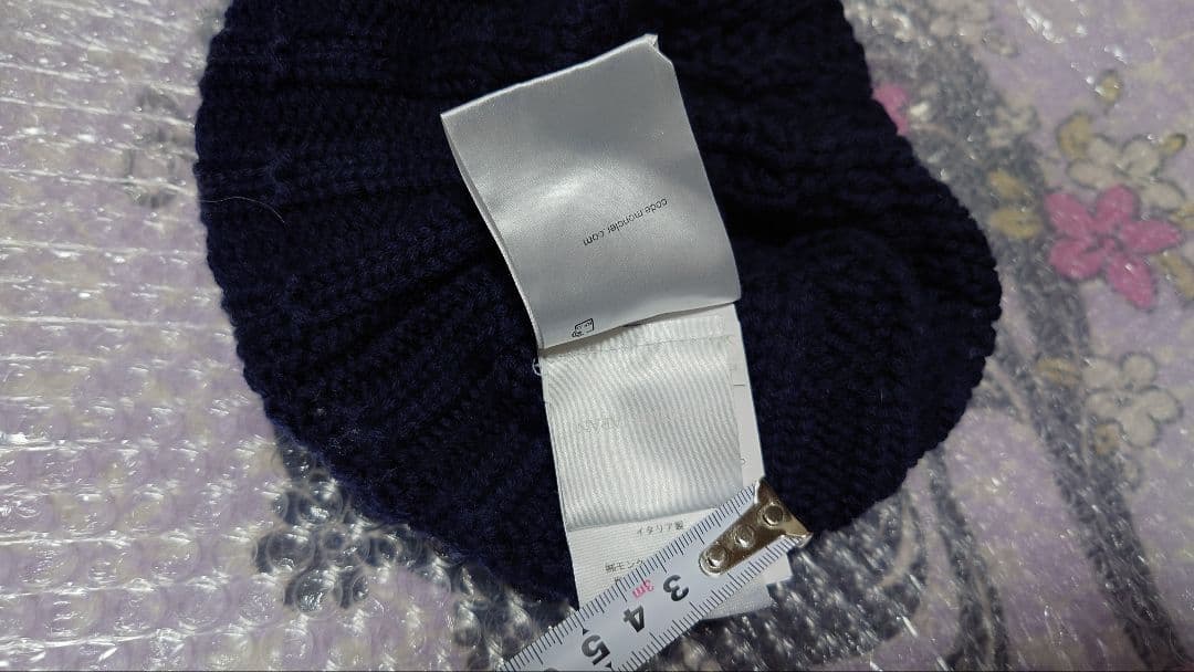 モンクレール ニット帽 ネイビー