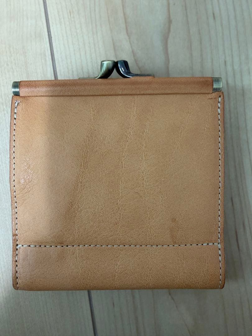【美品】IL BISONTE 二つ折り財布 ナチュラルレザー