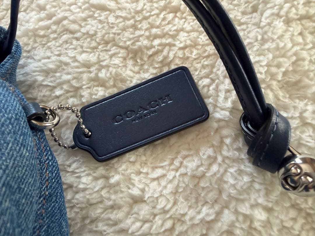 ⭐︎超美品　コーチ　ドローストリング　デニムショルダーバッグ