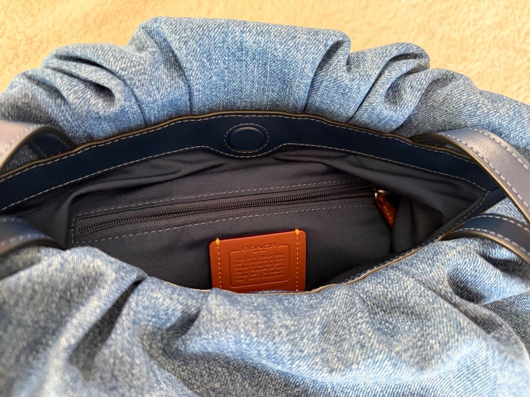 ⭐︎超美品　コーチ　ドローストリング　デニムショルダーバッグ