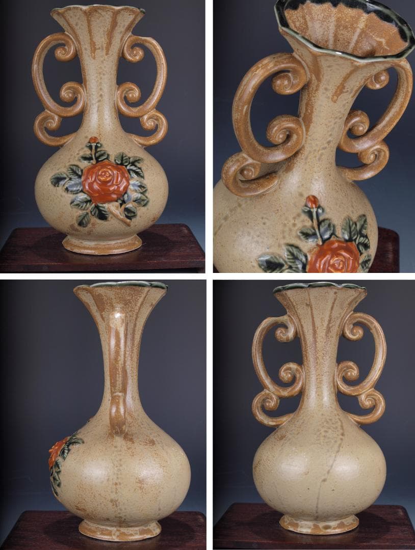 骨董市仕入れ　花瓶の置物　骨董品 X534A11-2