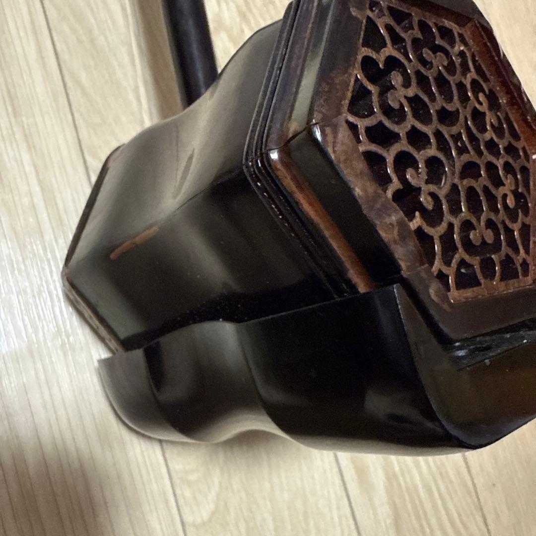 二胡 敦煌牌 上海民族楽器 弦、松脂、ハードケース付