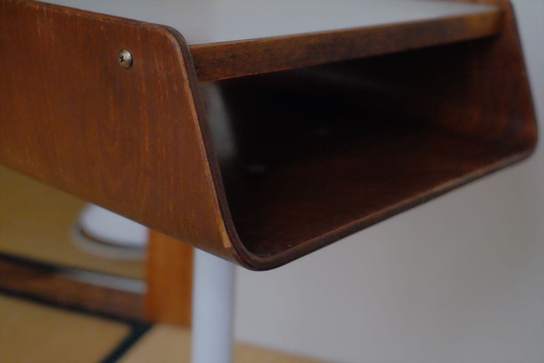 ビンテージ　サイドテーブル　天童木工　ミッドセンチュリー　電話台　ナイトボード