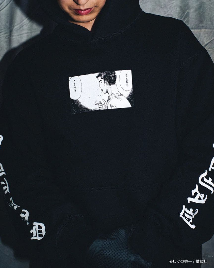 トップス INITIAL D HOODIE BLACK L