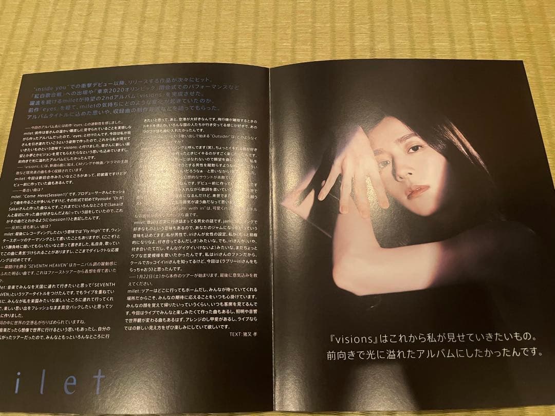 milet live tour visions 2022 フォトブック