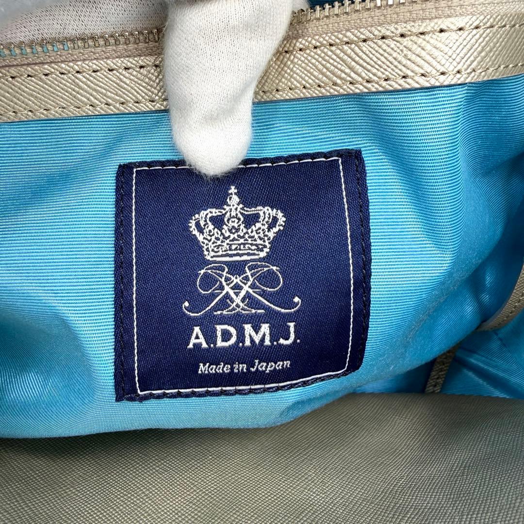 【極美品】ADMJ トートバッグ アールデコモティーフ スパニッシュ ブラック