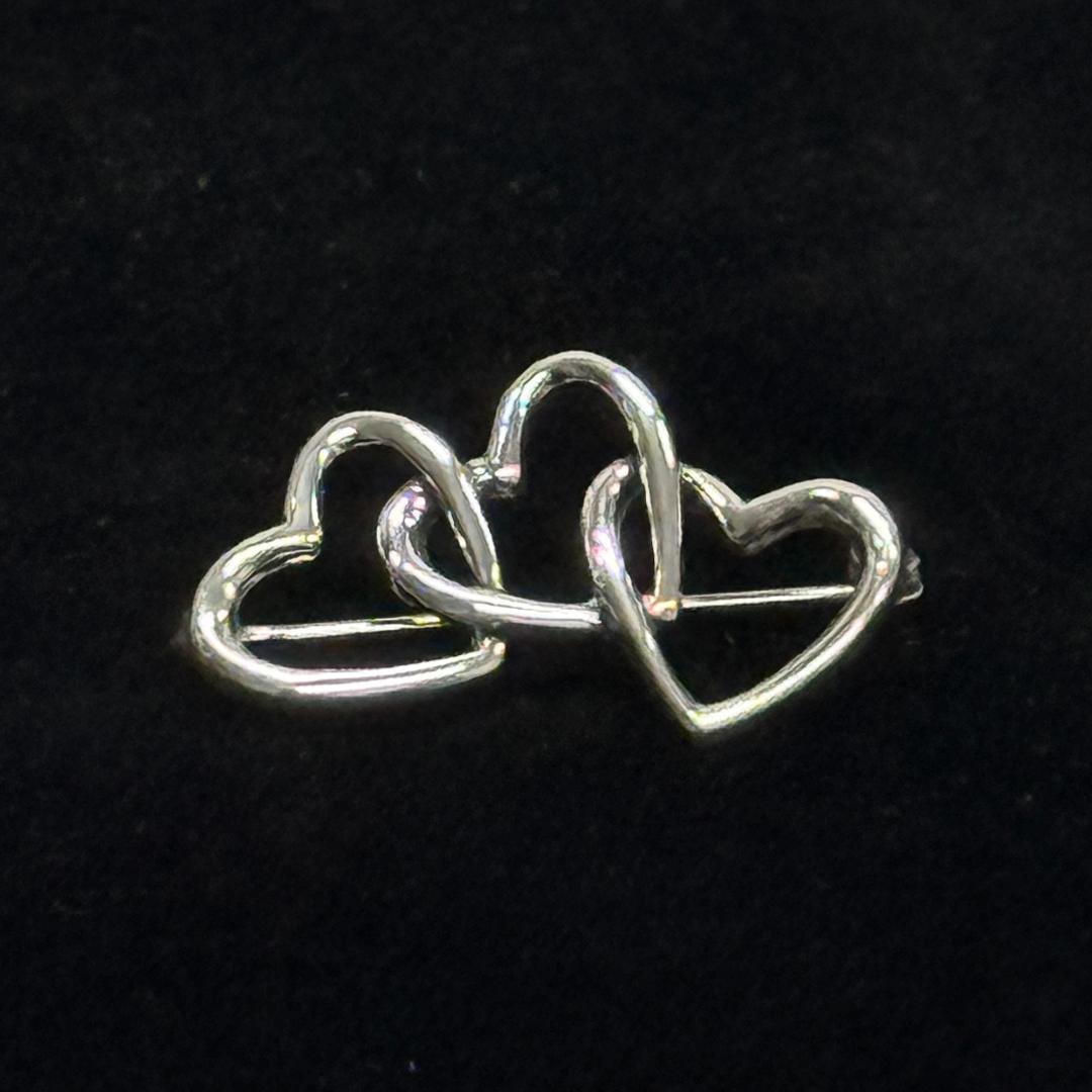 希少 美品 ティファニー ブローチ トリプルハート 箱付