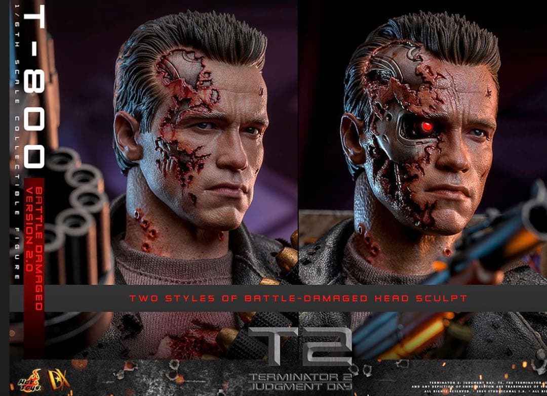 ホットトイズ 1/6 ターミネーター2 T-800バトルダメージ2.0 DX46