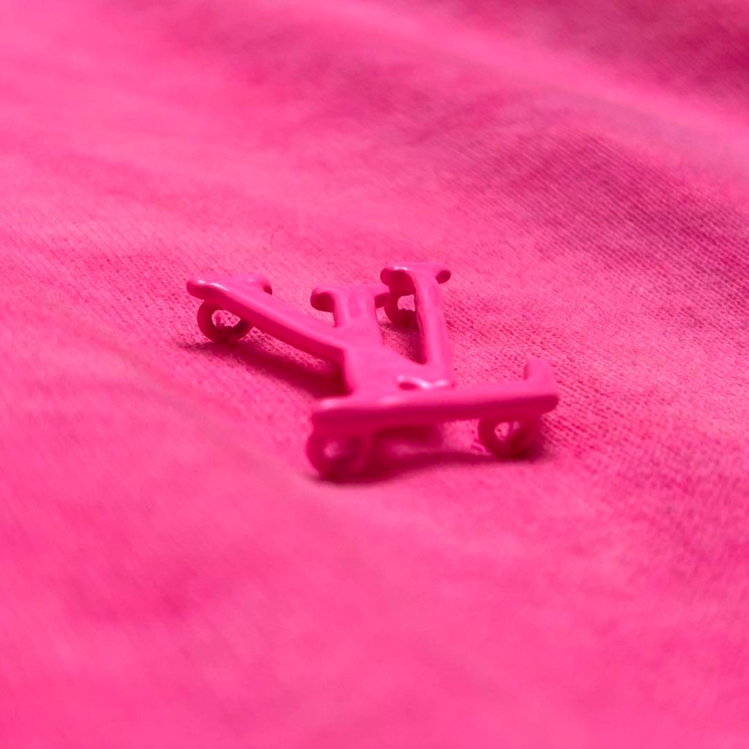 ルイヴィトン タイダイ インサイドアウトTシャツ ピンク LVロゴ M 22SS