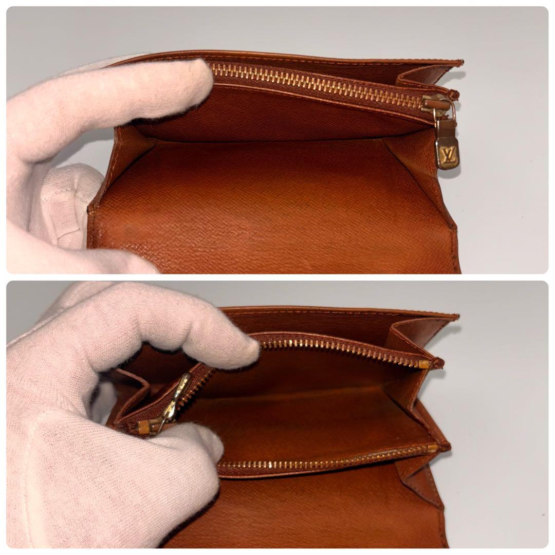 【鑑定済み】ルイヴィトン✨モノグラム✨ポルトモネジップ 二つ折り財布