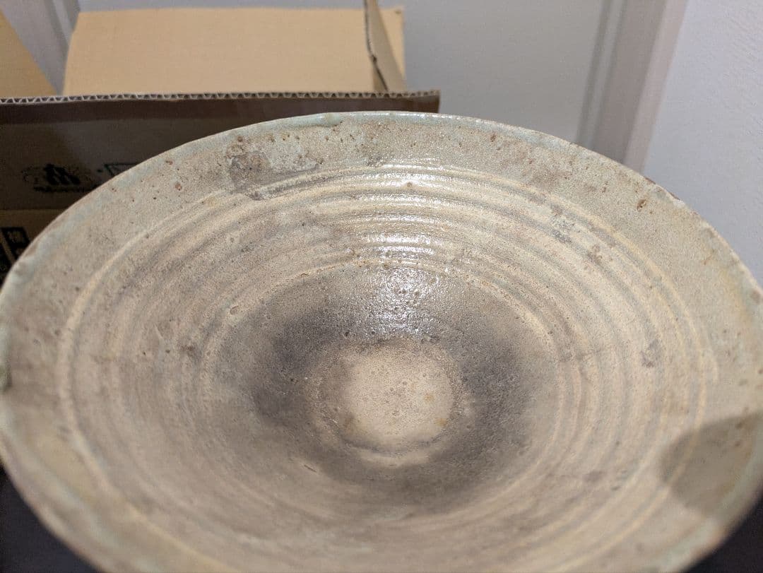 時代物　李朝　刷毛目　平茶碗　夏茶碗　古美術品　骨董　金直し