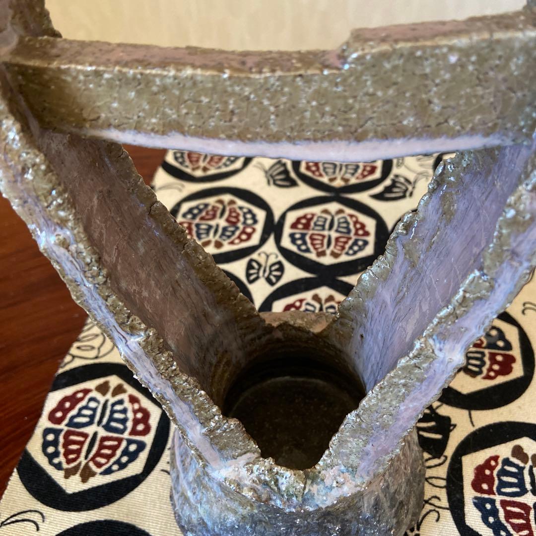 陶芸　作家者　萩焼　花器　箱付き　登窯　生花　華道　茶道