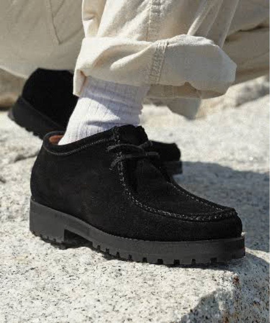 ジ*@様 shiun BLACK SUEDE MOCCASIN S