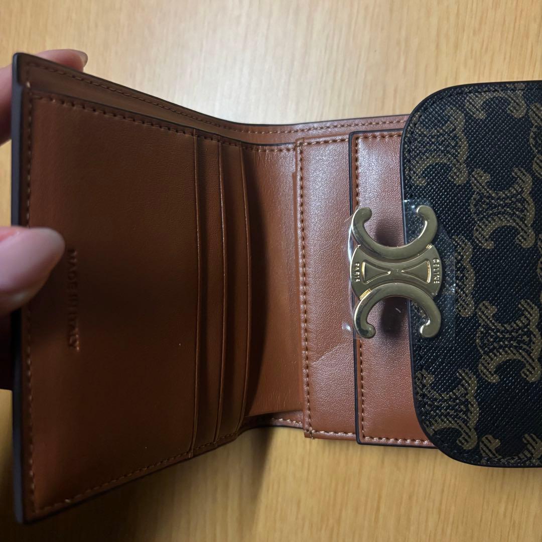 CELINE ダークブラウン 三つ折り財布