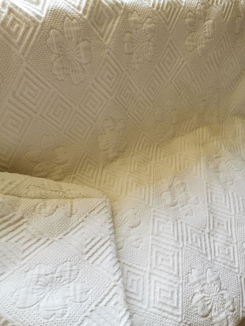 アンティーク ピケドプロヴァンス 桜モチーフ リバーシブルふっくらキルト 垂れ幕