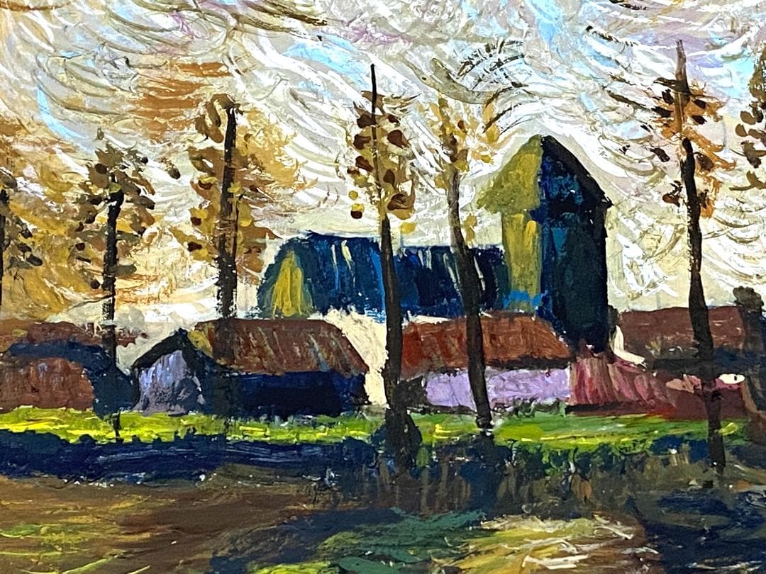 【模写】 ファン・ゴッホ 額付き 肉筆 油彩 ペーパー 紙 オルセー美術館印等