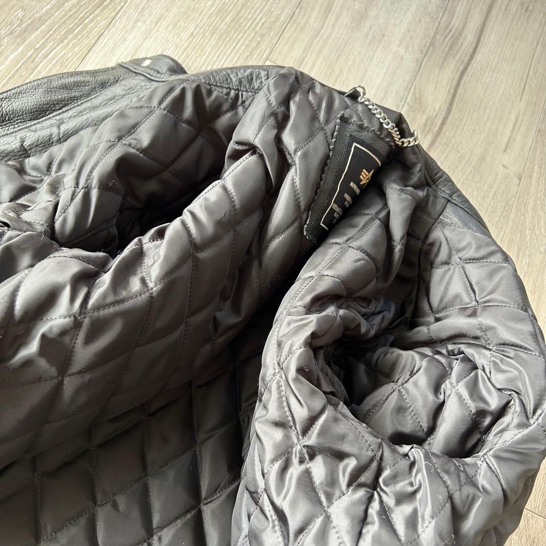 【美品】ALPHA アルファ 59cafe ロッカーズ シングルライダース M黒